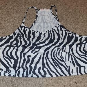 Zebra Tank Top With Shorts from Romwe